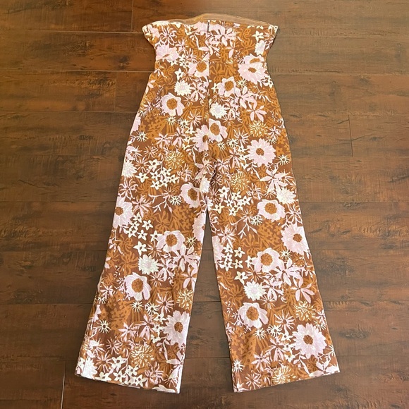 Anthropologie Brown and White Floral Jumpsuit - Picture 7 of 13